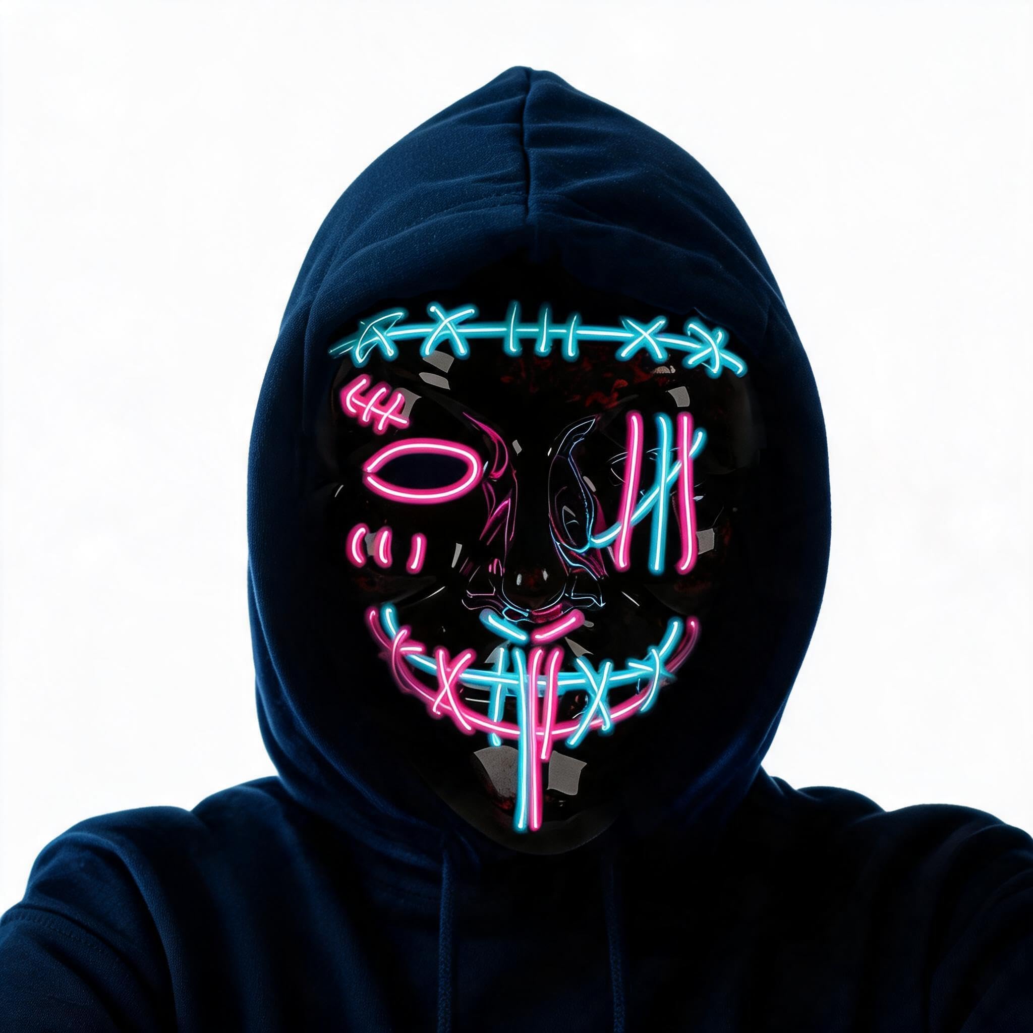 Led Purge Mask Halloween - 3팩 할로윈 무서운 마스크 LED 마스크
