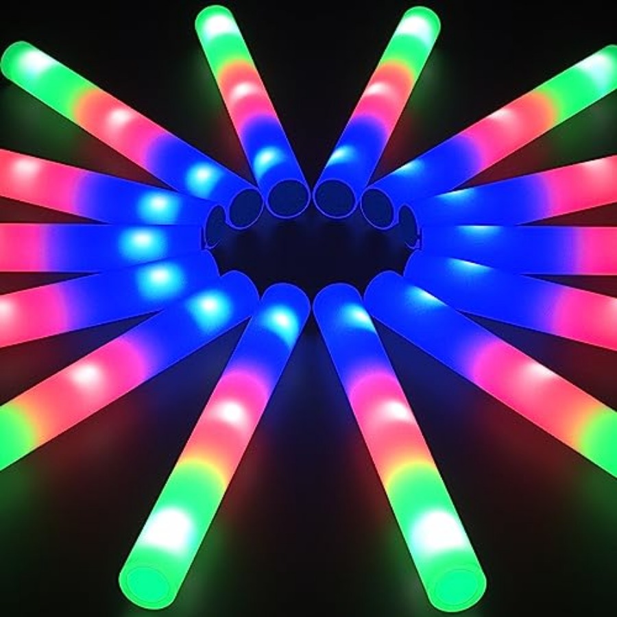 Flashing Led Foam Sticks Party - 폼 야광봉 대량 파티팩, L16인치 대형