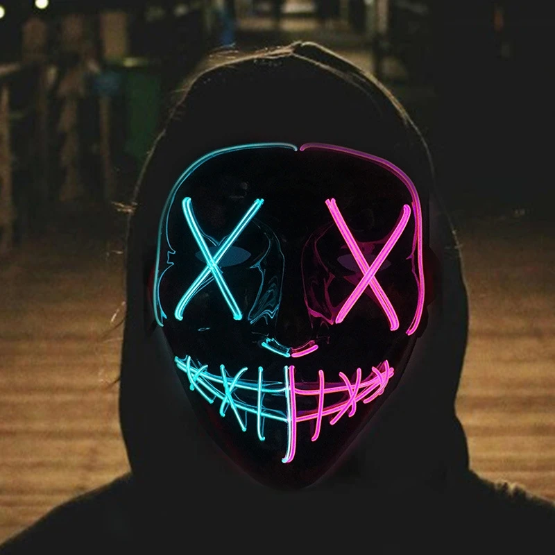 Led Purge Mask Halloween - 뜨거운 판매 할로윈 빛나는 무서운 얼굴