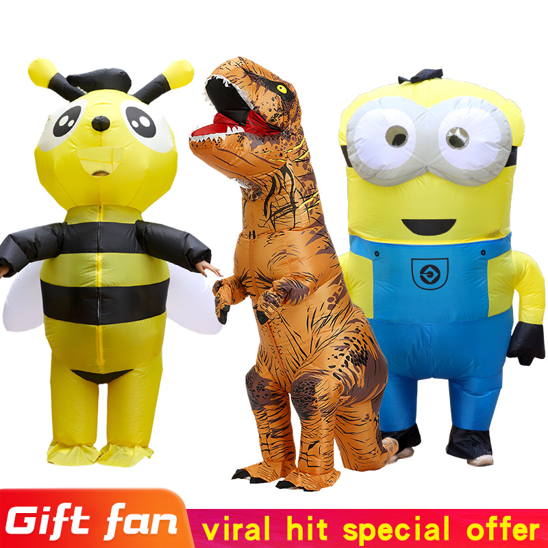 Inflatable Dinosaur Costume Adult - 남자와 여자의 할로윈 동물 코스프레를위한 풍선