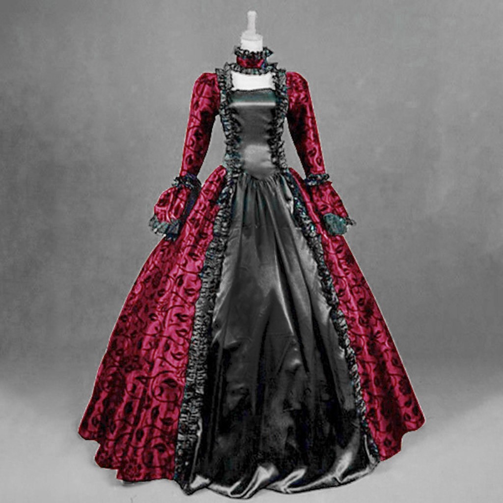 Medieval Renaissance Dress Women - 여성 빈티지 절묘한 드레스 고딕 레트로
