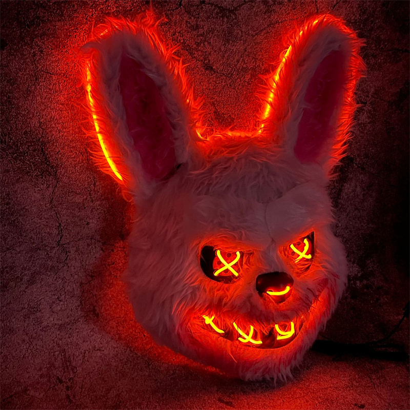 Led Purge Mask Halloween - 토끼 마스크 Masquerade LED 토끼 곰