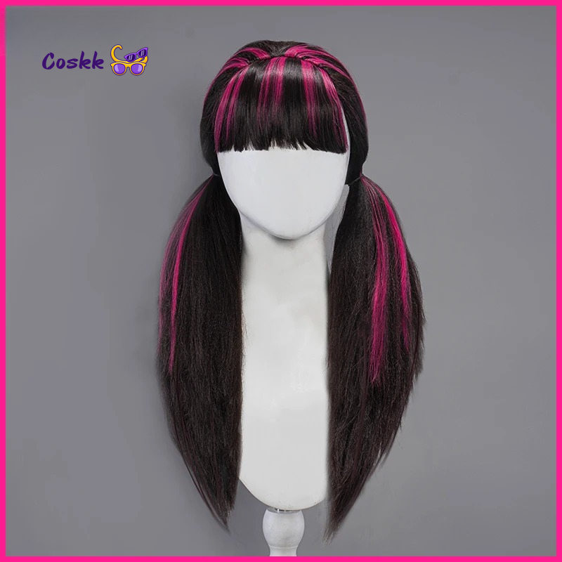 드라큘라우라 코스프레 가발 긴 머리 60CM 길이 블랙 - Anime Cosplay Wig Heat Resistant 리뷰 및 가격