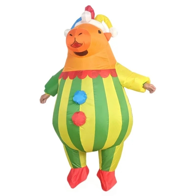 참신한 카피바라 풍선 의상, 재미있는 광대와 줄무늬 머 - Costumes 리뷰 및 가격