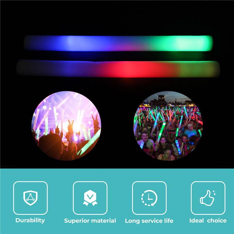 A68P-12Pcs 라이트업 폼 스틱, LED 폼 스틱 - Flashing Led Foam Sticks Party 리뷰 및 가격