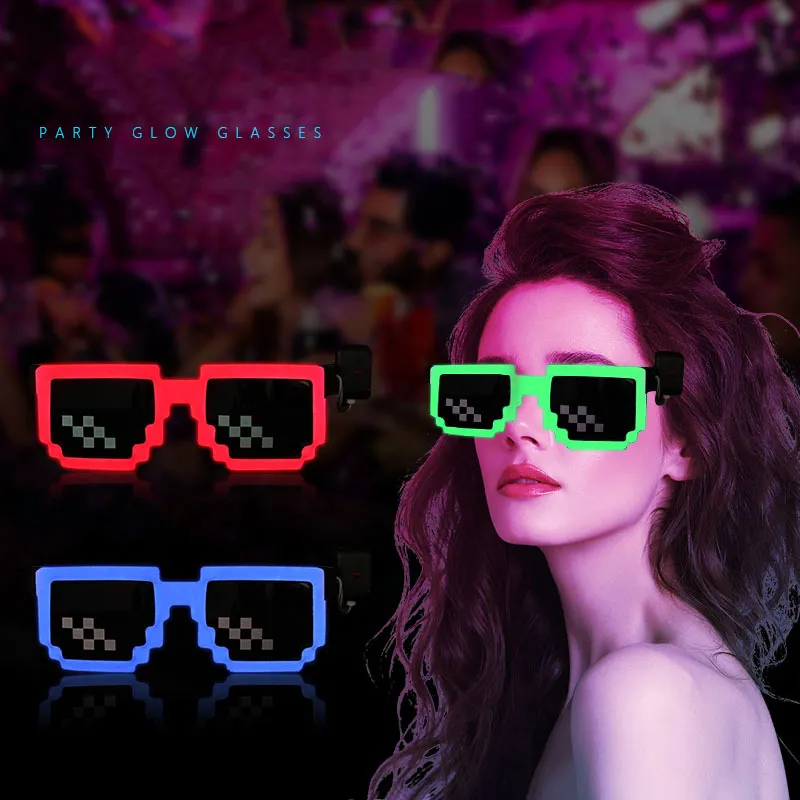 무선 LED 라이트업 안경 LED 픽셀 선글라스 파티  - Glow In The Dark Party Glasses 리뷰 및 가격