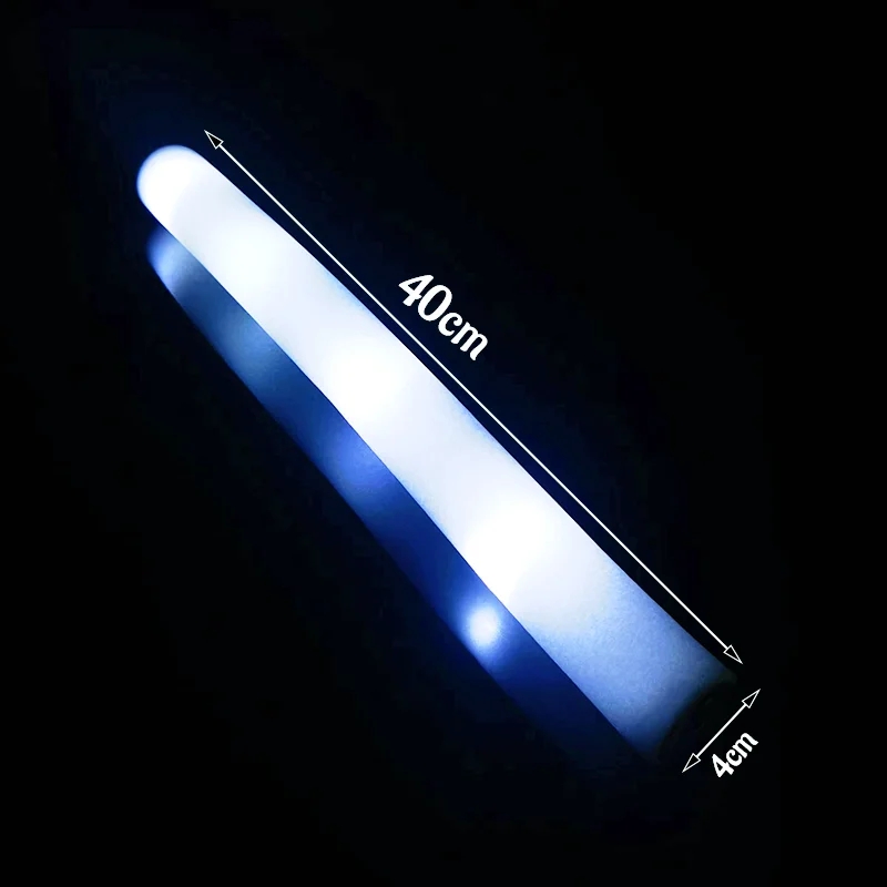 30Pcs LED 폼 스틱 화이트 라이트 글로우 스틱  - Flashing Led Foam Sticks Party 리뷰 및 가격