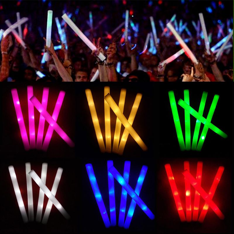 30/50 Pcs Led 폼 바 어둠 속에서 빛나는 라 - Flashing Led Foam Sticks Party 리뷰 및 가격