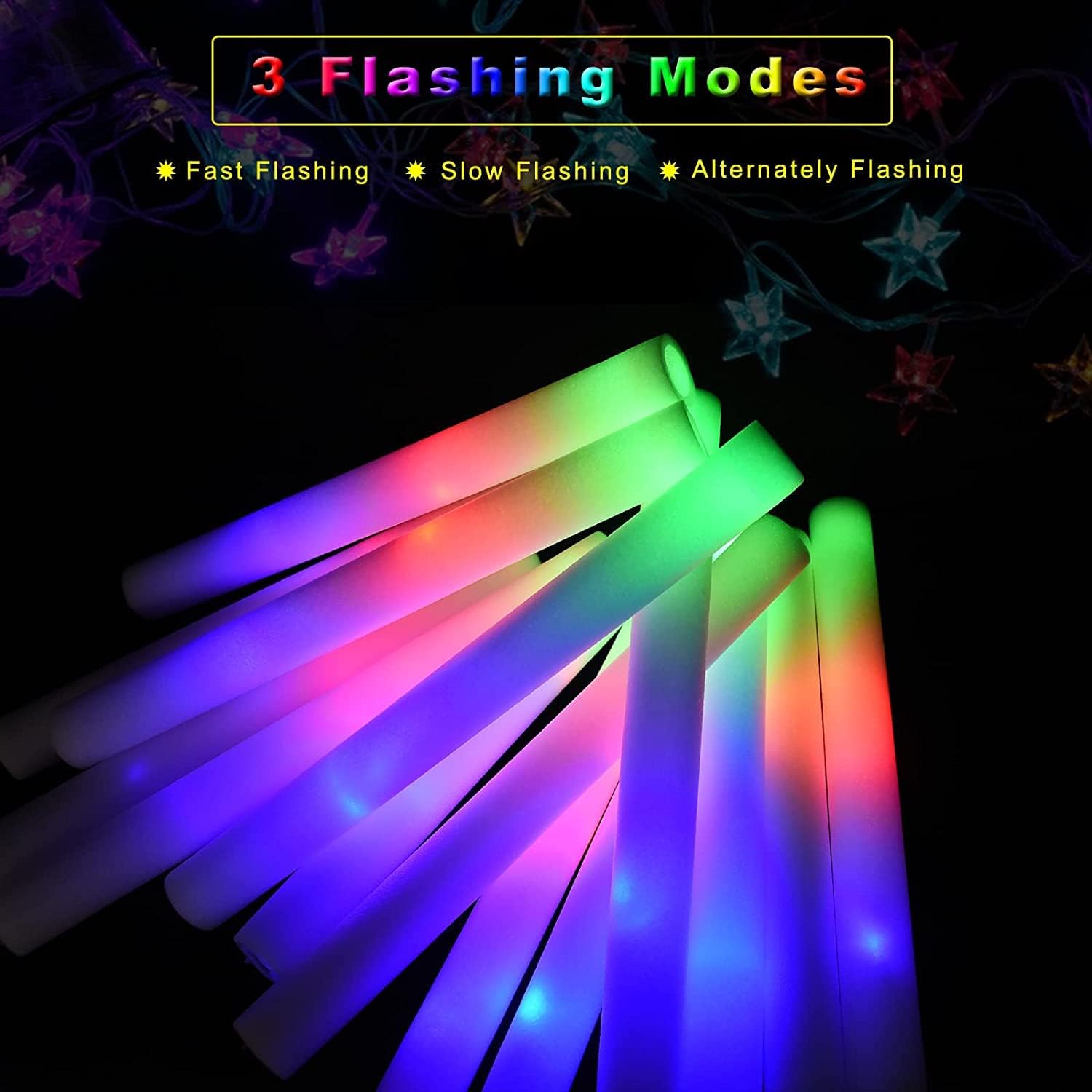 3 가지 모드가있는 30Pcs 폼 글로우 스틱 결혼식  - Flashing Led Foam Sticks Party 리뷰 및 가격