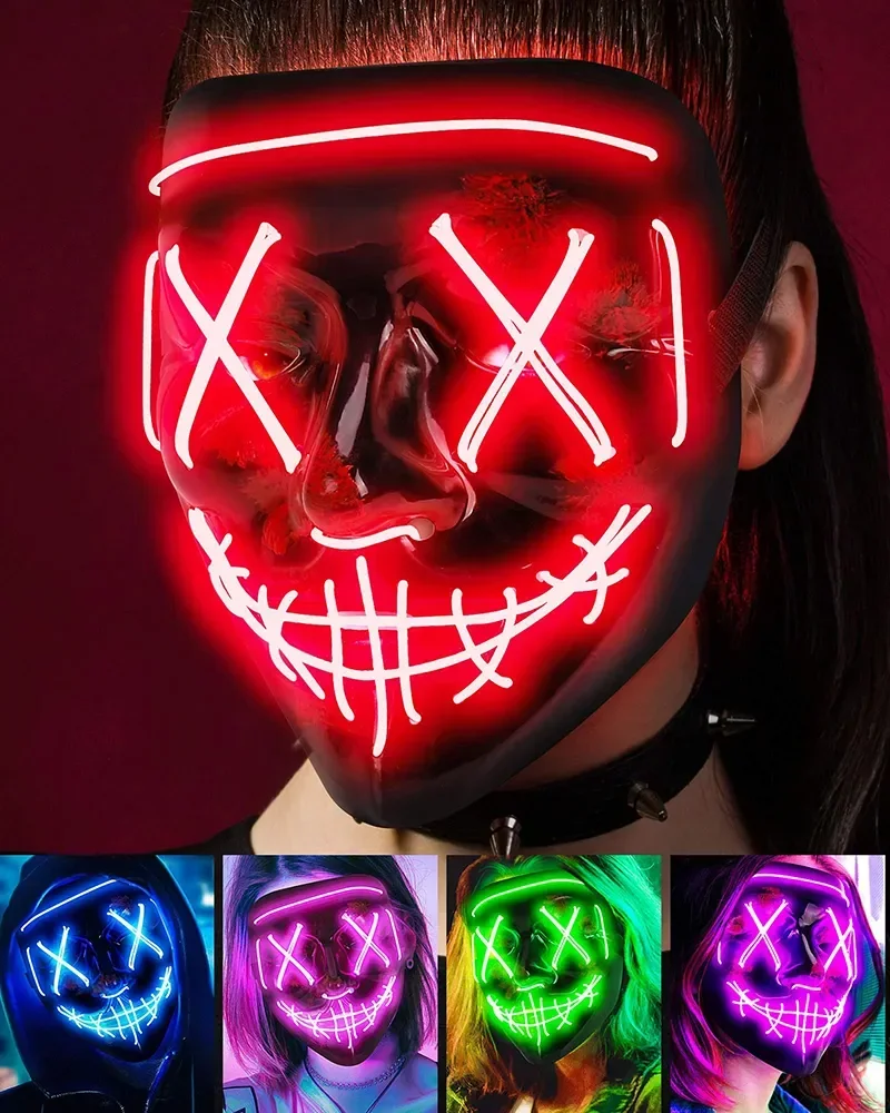 무선 바 음악 축제 네온 정화 마스크 카니발 파티 마스 - Led Purge Mask Halloween 리뷰 및 가격