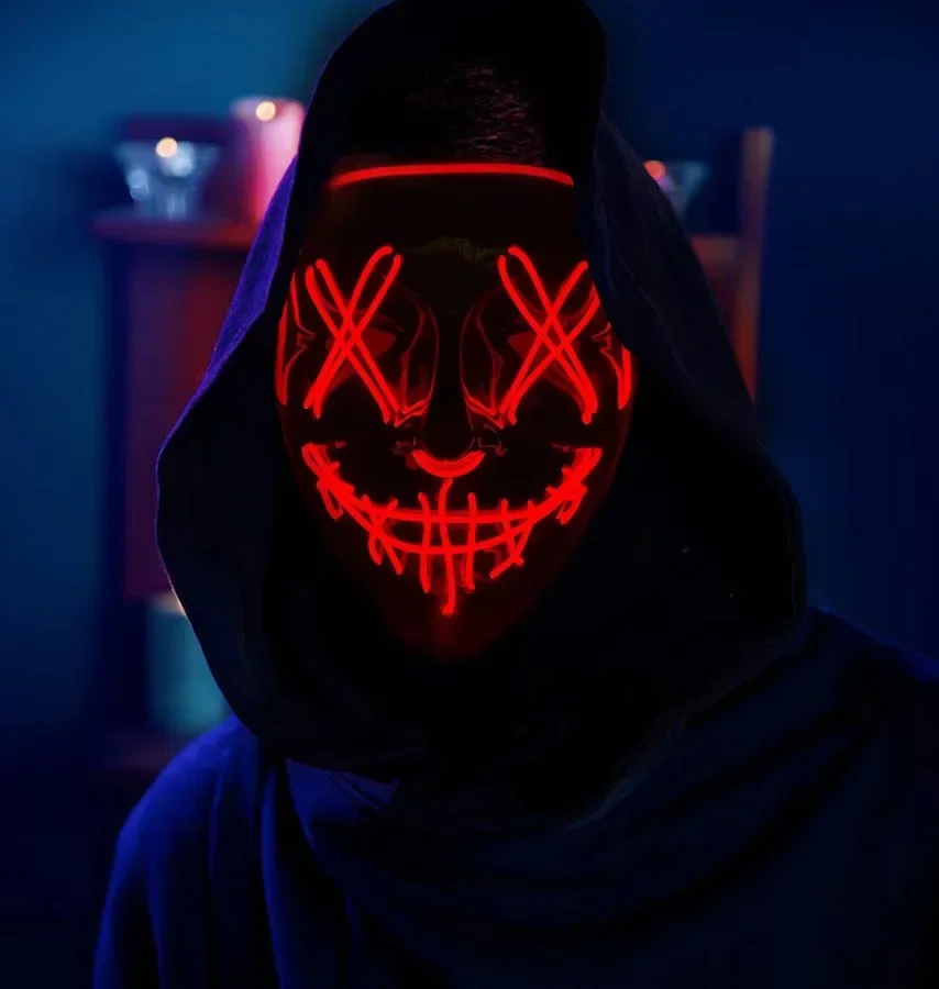 무선 바 음악 축제 네온 정화 마스크 카니발 파티 마스 - Led Purge Mask Halloween 리뷰 및 가격