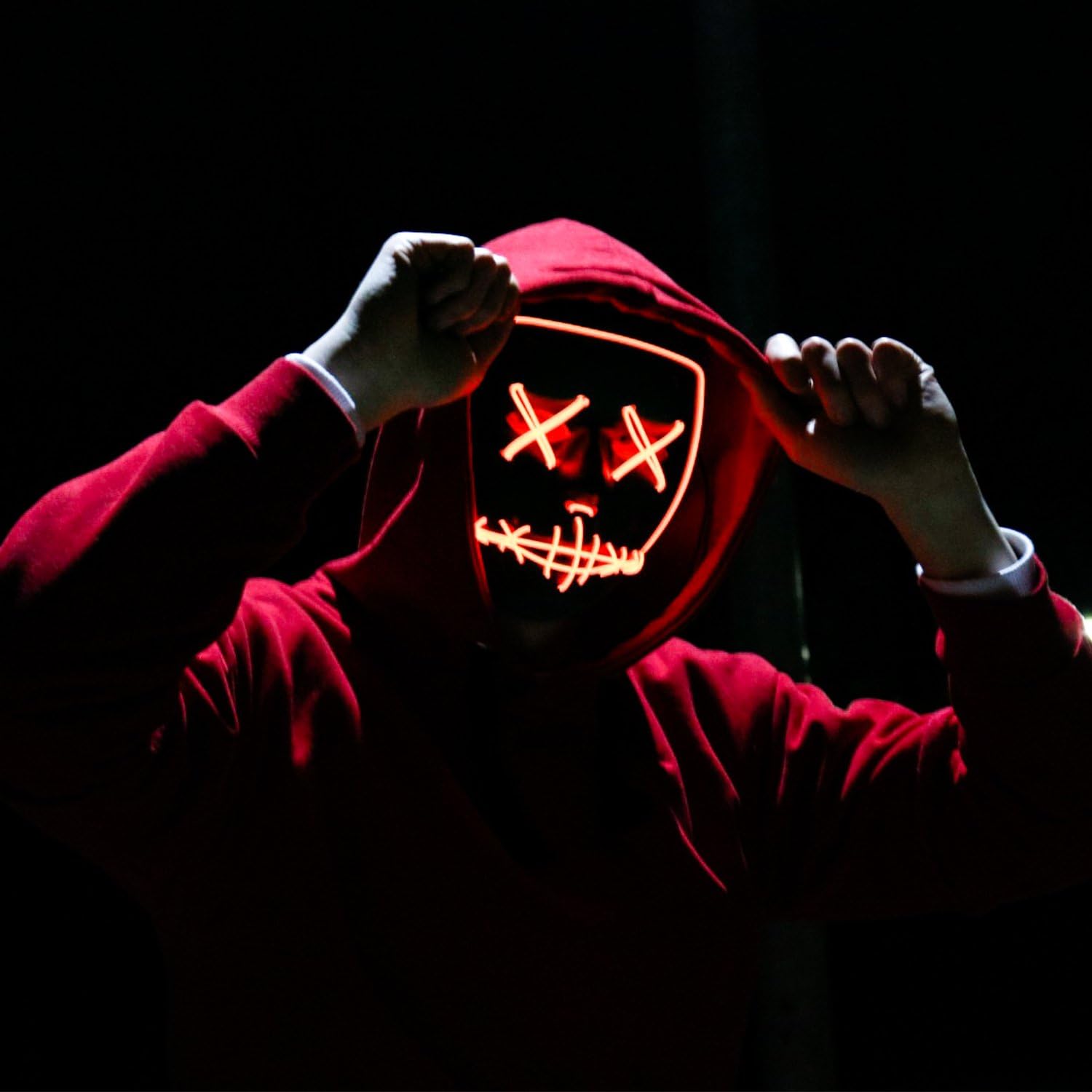 무선 바 음악 축제 네온 정화 마스크 카니발 파티 마스 - Led Purge Mask Halloween 리뷰 및 가격