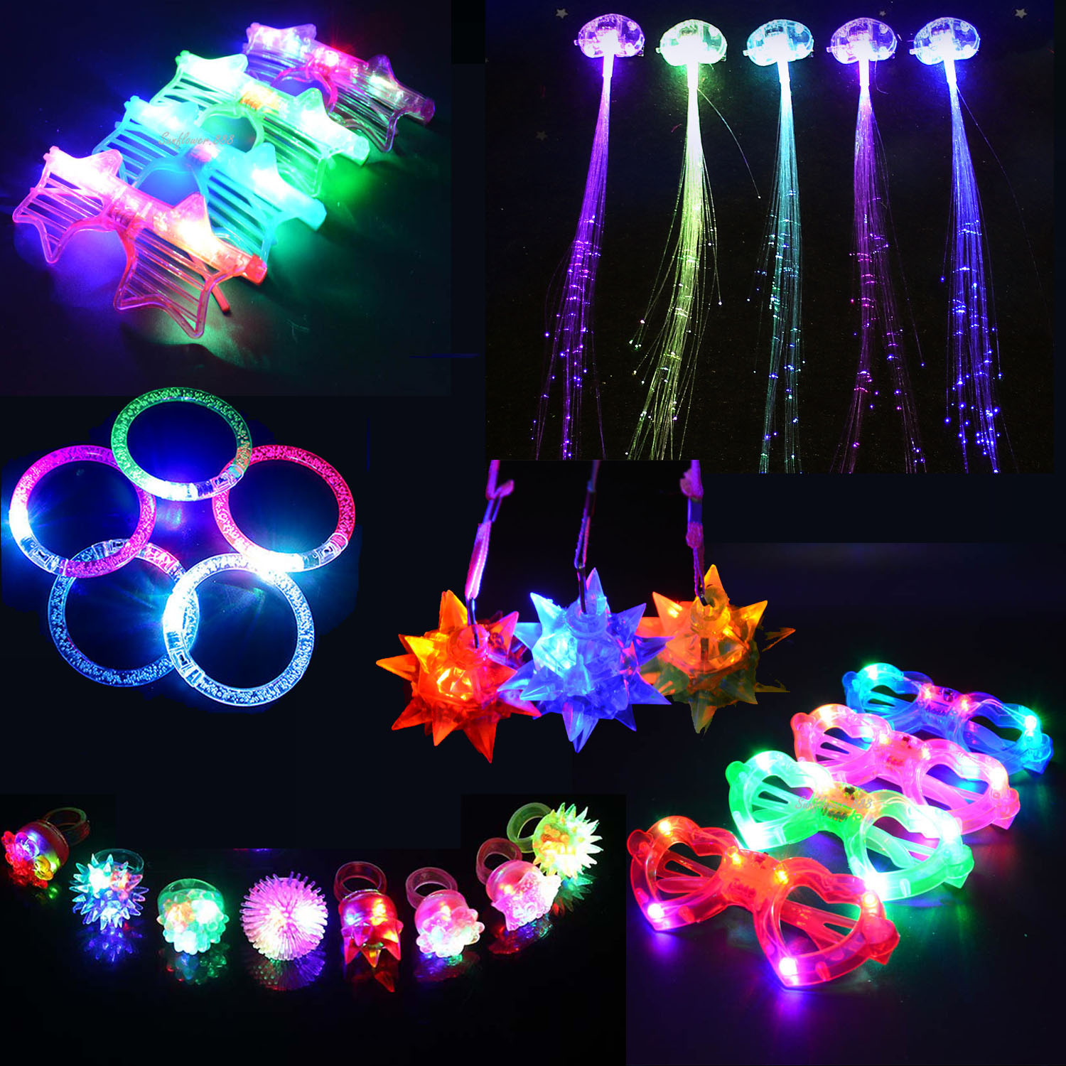 빛나는 빛나는 파티 호의 장난감 세트 팩 액세서리, 깜 - Glow In The Dark Party Glasses 리뷰 및 가격