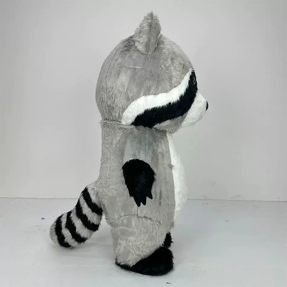 회색 플러시 소재의 풍선 라쿤 마스코트 의상, 할로윈, - Costumes 리뷰 및 가격