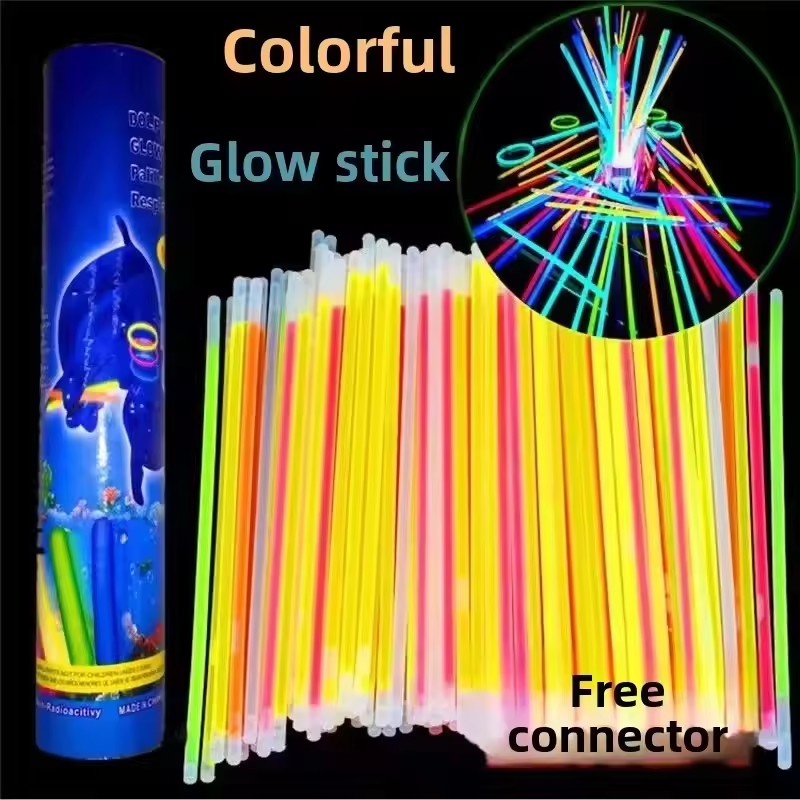 50/100개 형광 스틱 파티 다채로운 발광 스틱 밝은 - Glow In The Dark Party Glasses 리뷰 및 가격