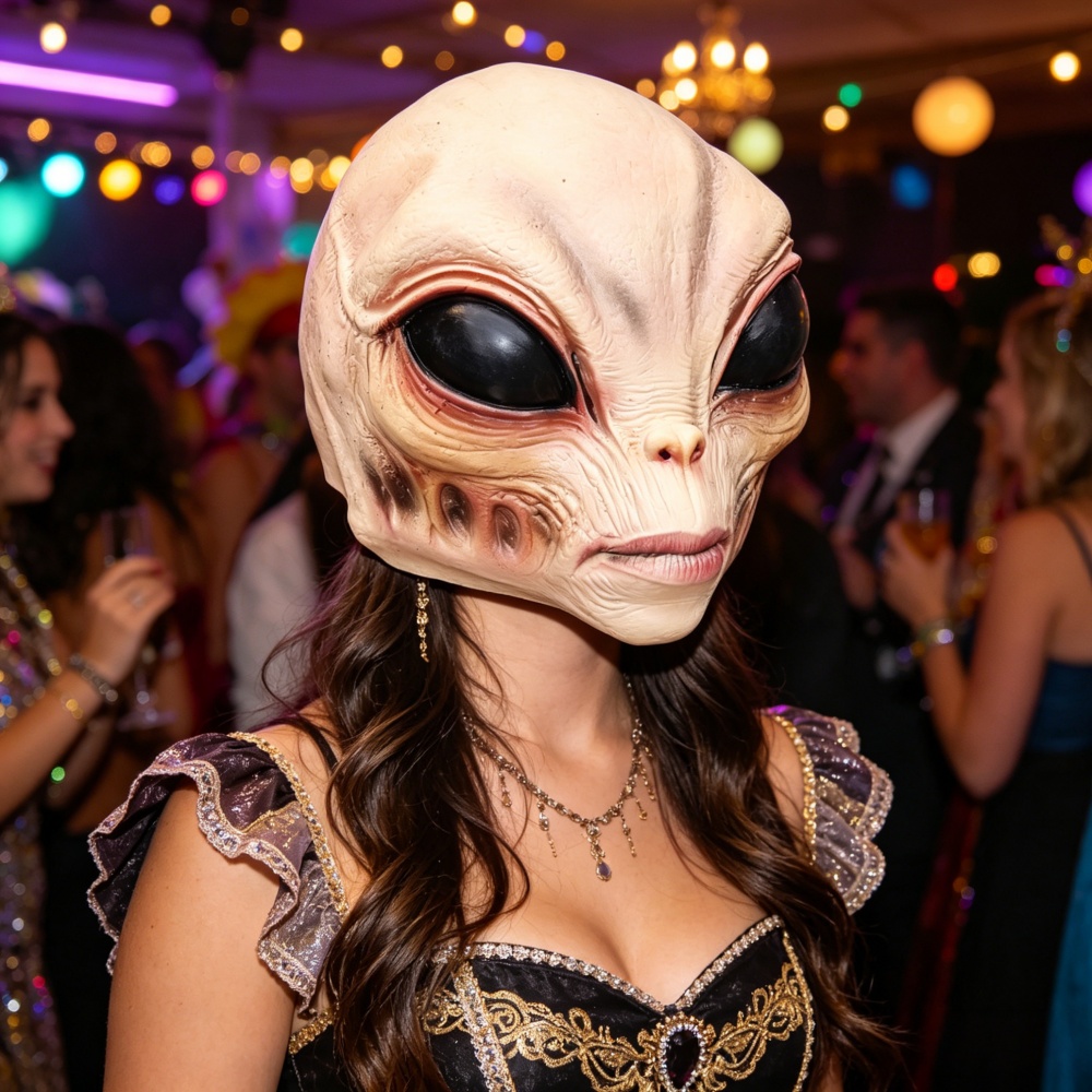 할로윈 외계인 마스크 파티 의상, 무시무시한 코스프레  - Latex Alien Mask Realistic 리뷰 및 가격