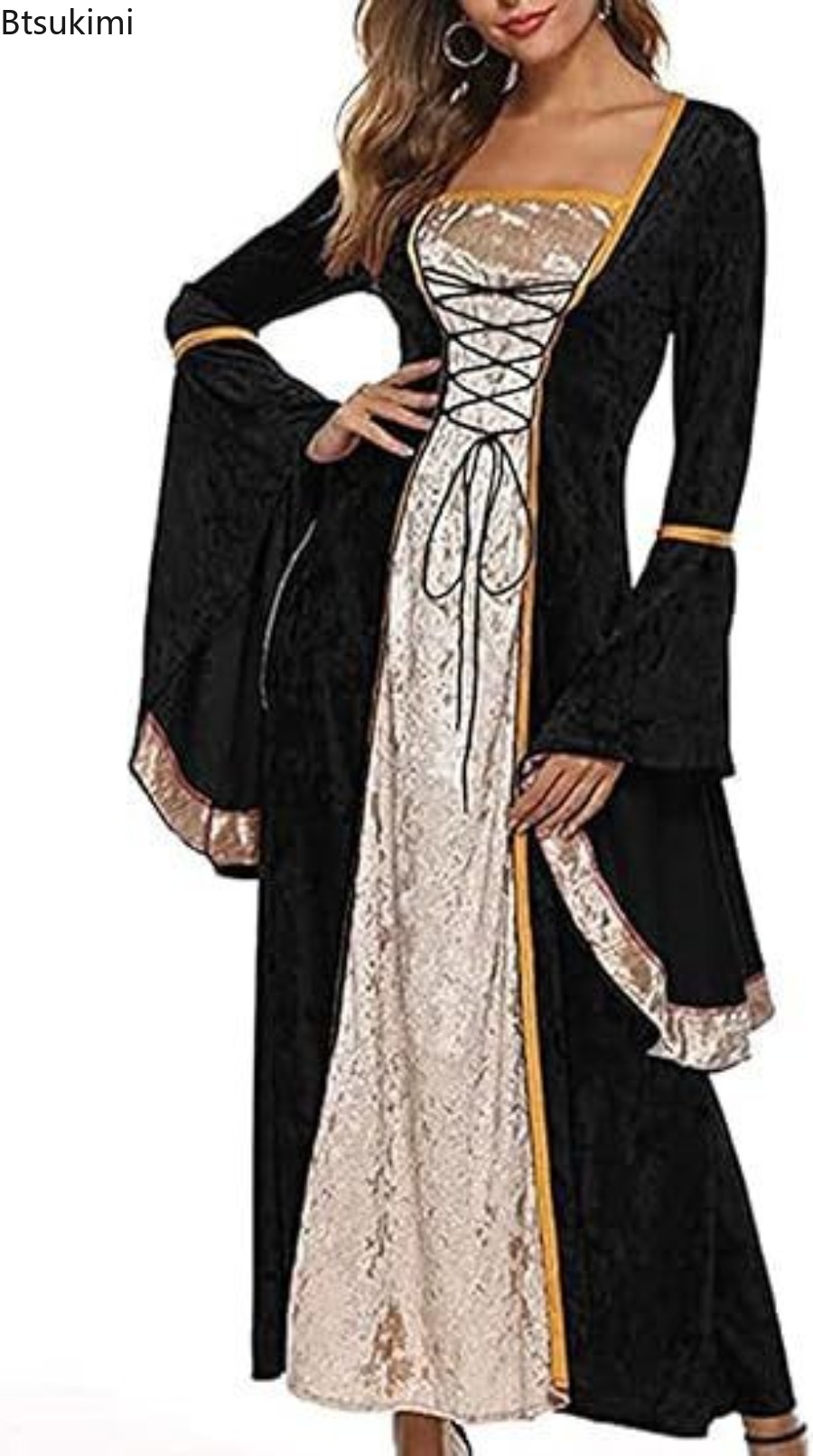 여성 르네상스 중세풍 레트로 코트 의상 드레스 레이스업 - Medieval Renaissance Dress Women 리뷰 및 가격