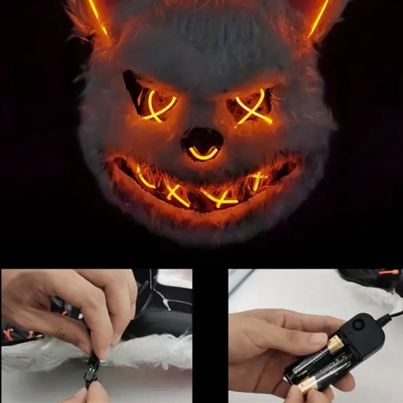 토끼 마스크 Masquerade LED 토끼 곰 마스크 - Led Purge Mask Halloween 리뷰 및 가격