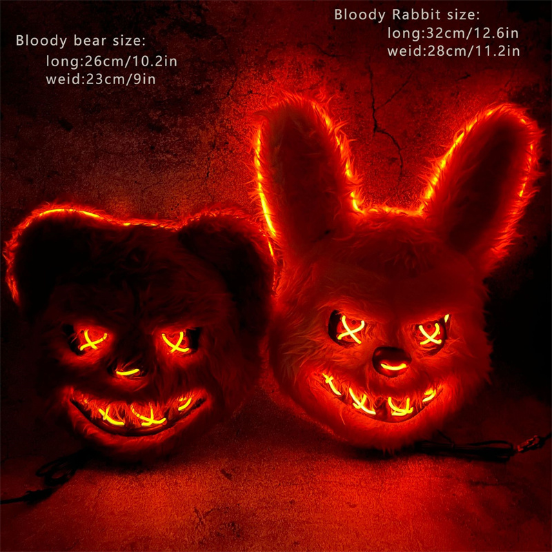 토끼 마스크 Masquerade LED 토끼 곰 마스크 - Led Purge Mask Halloween 리뷰 및 가격